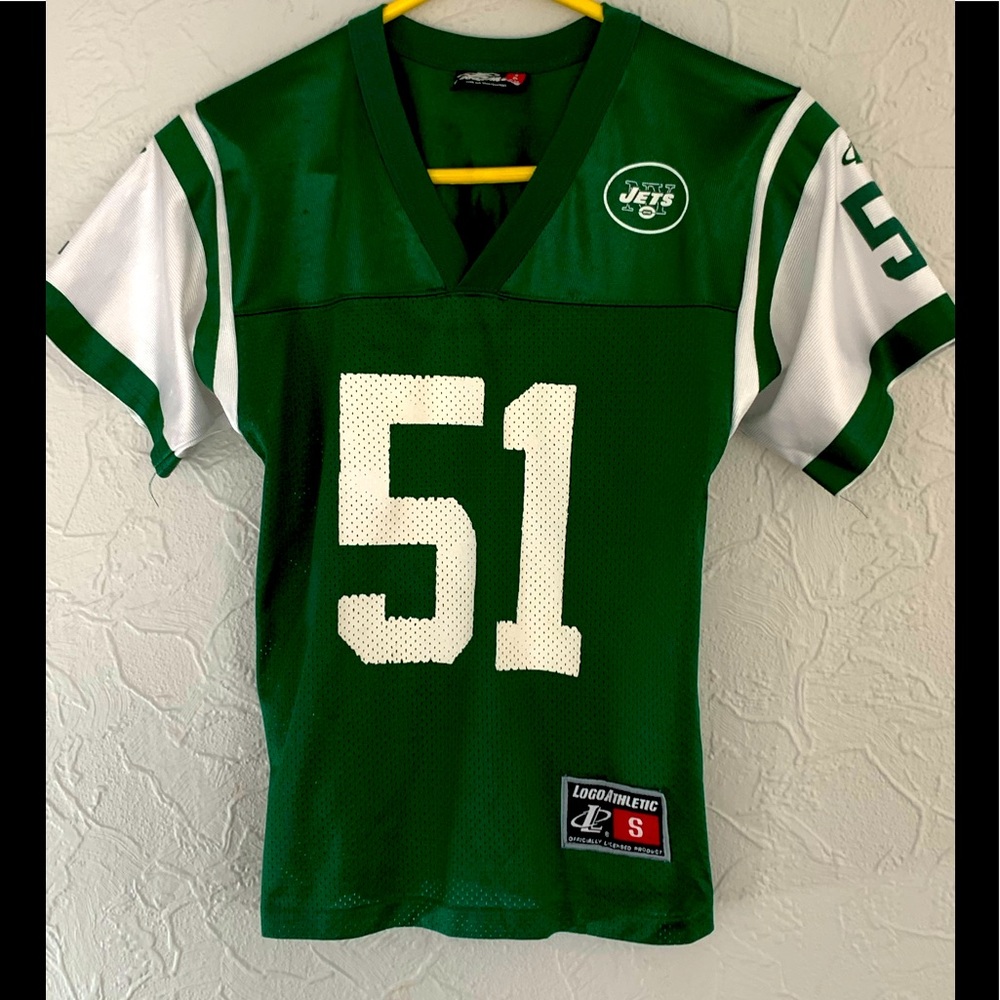 VINTAGE LOGO ATHLETIC NEW YORK JETS BRYAN COX JERSEY YOUTH SMALL CLEAN